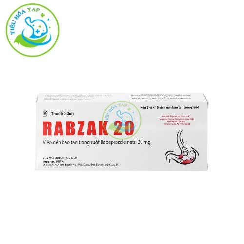 Rabzak 20 - Hộp 3 vỉ x 10 viên